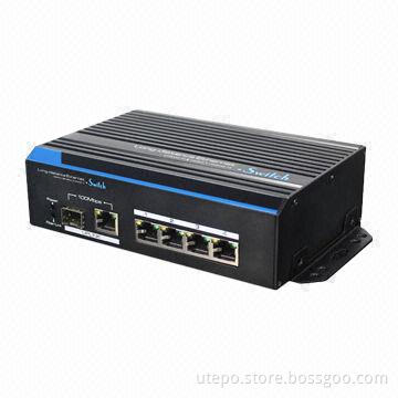 Long Distance Ethernet Switch with 4 x 100Mbps Ports, 2 x 100Mbps Optical/Ethernet Ports/Up to 200m